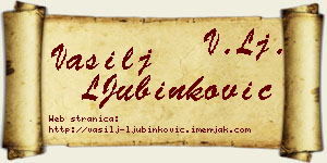 Vasilj LJubinković vizit kartica